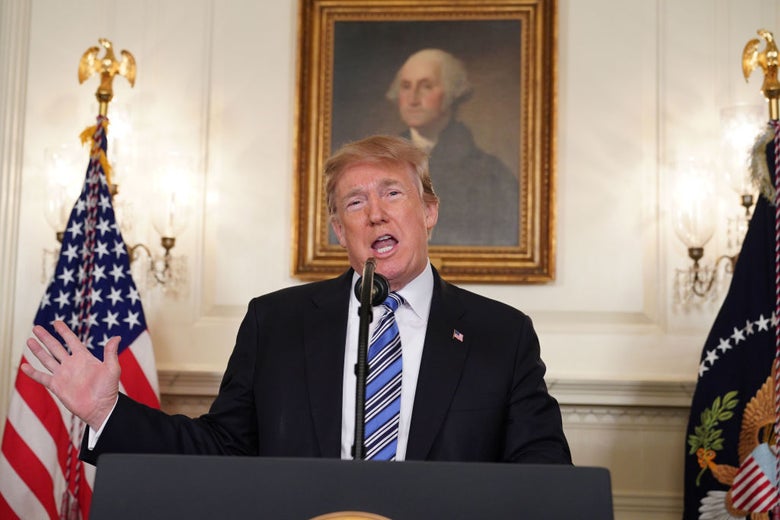 Donald Trump at the White House on Feb. 15.